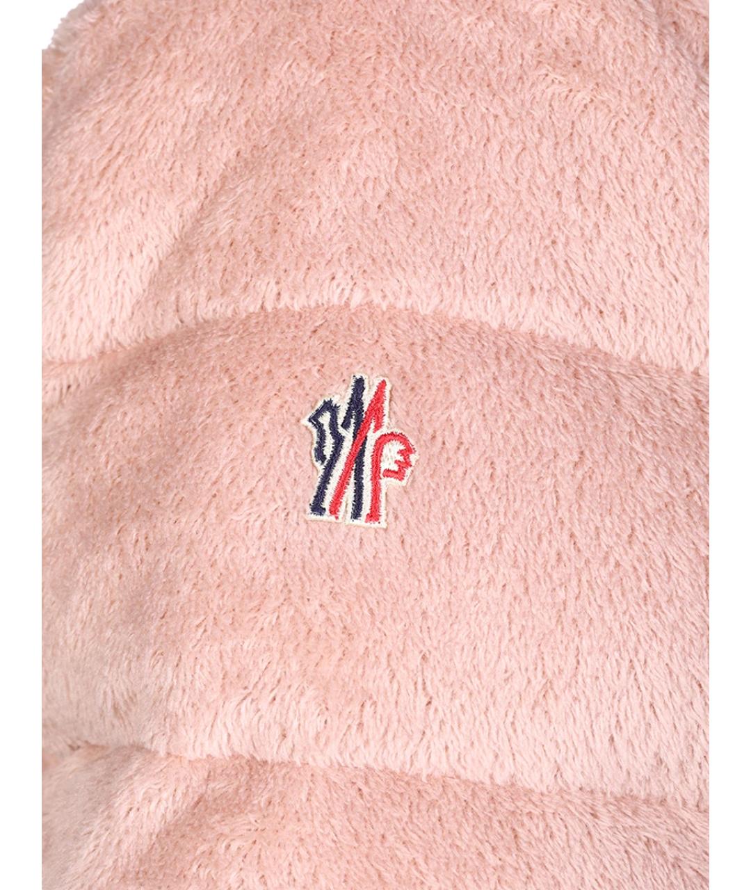 MONCLER Бежевый полиэстеровый пуховик, фото 3