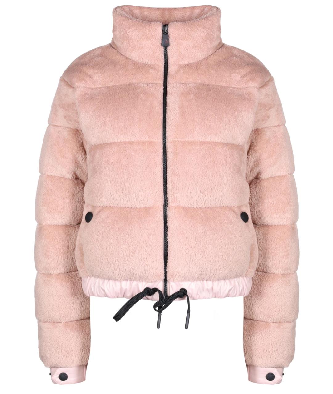 MONCLER Бежевый полиэстеровый пуховик, фото 1