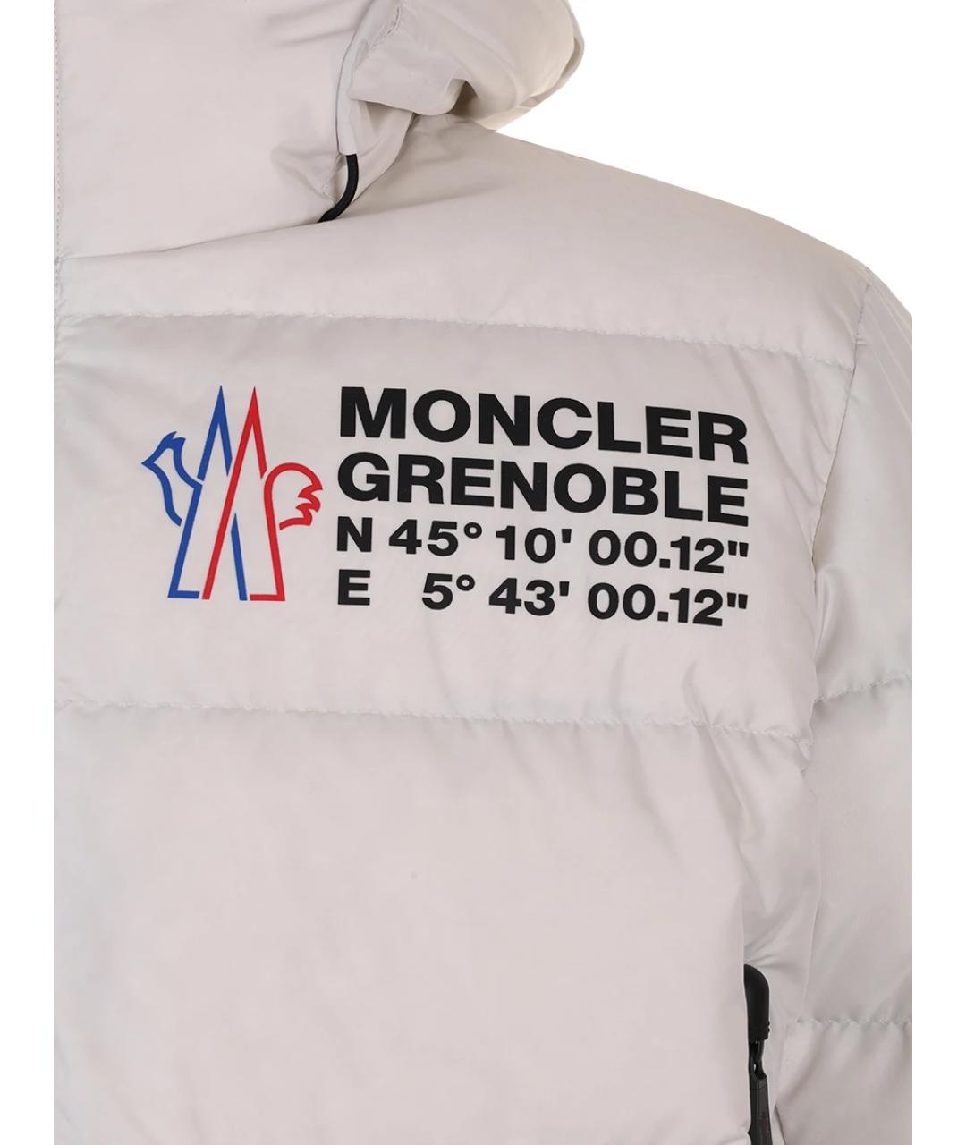 MONCLER Белый полиэстеровый пуховик, фото 3