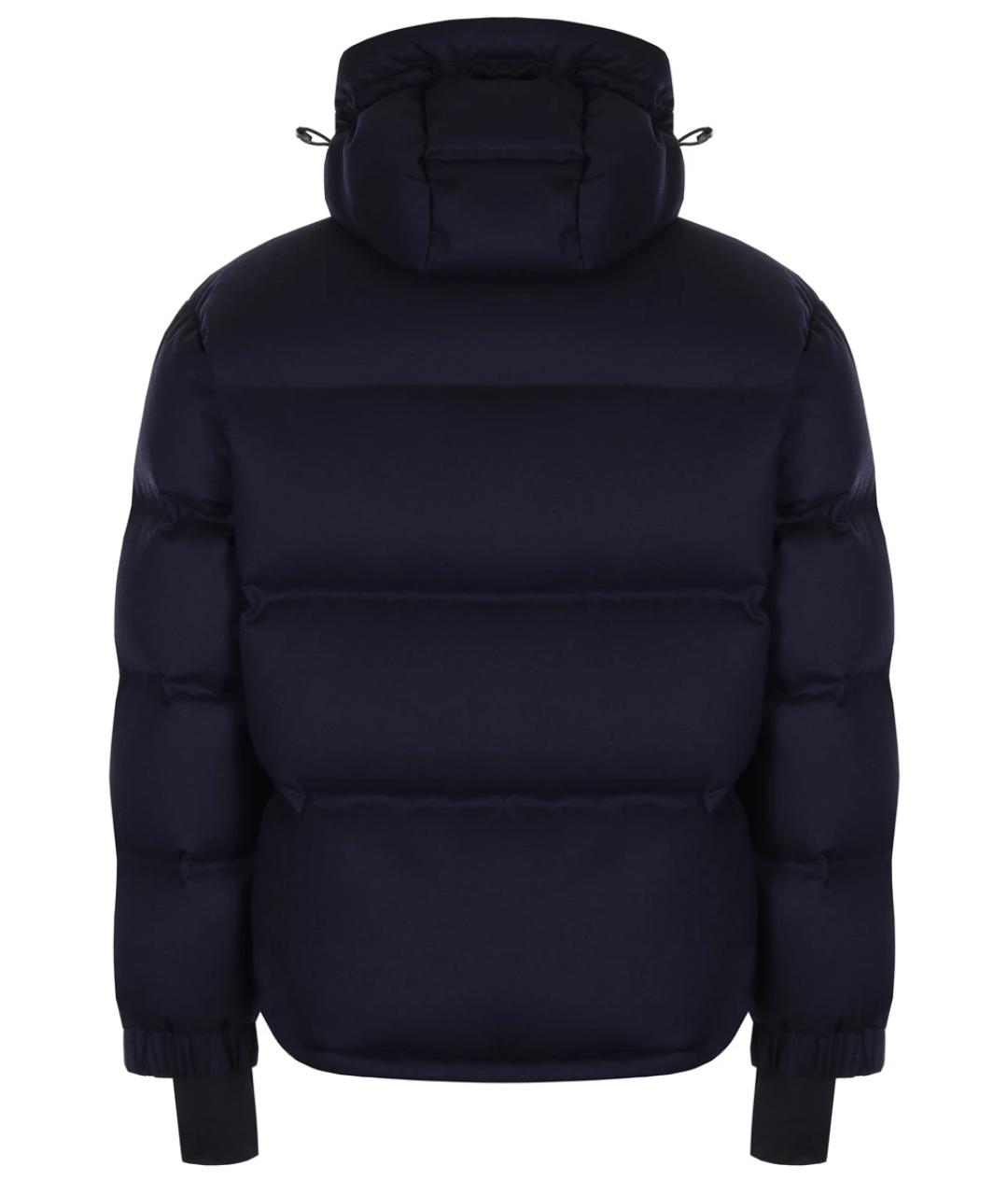 MONCLER Темно-синий шерстяной пуховик, фото 2