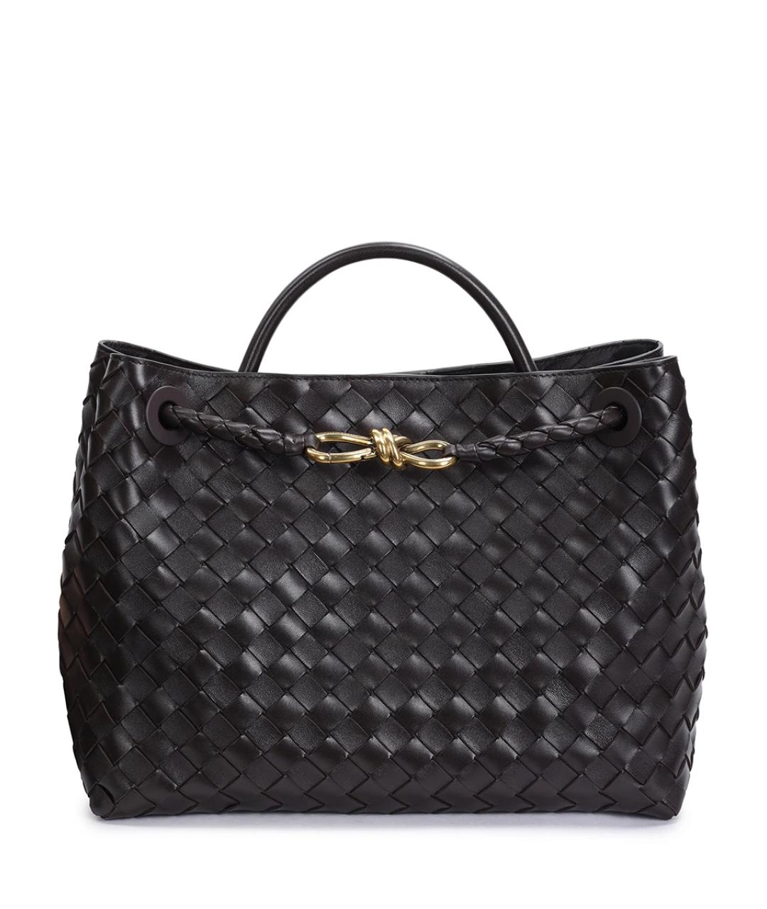 BOTTEGA VENETA Коричневая кожаная сумка с короткими ручками, фото 1
