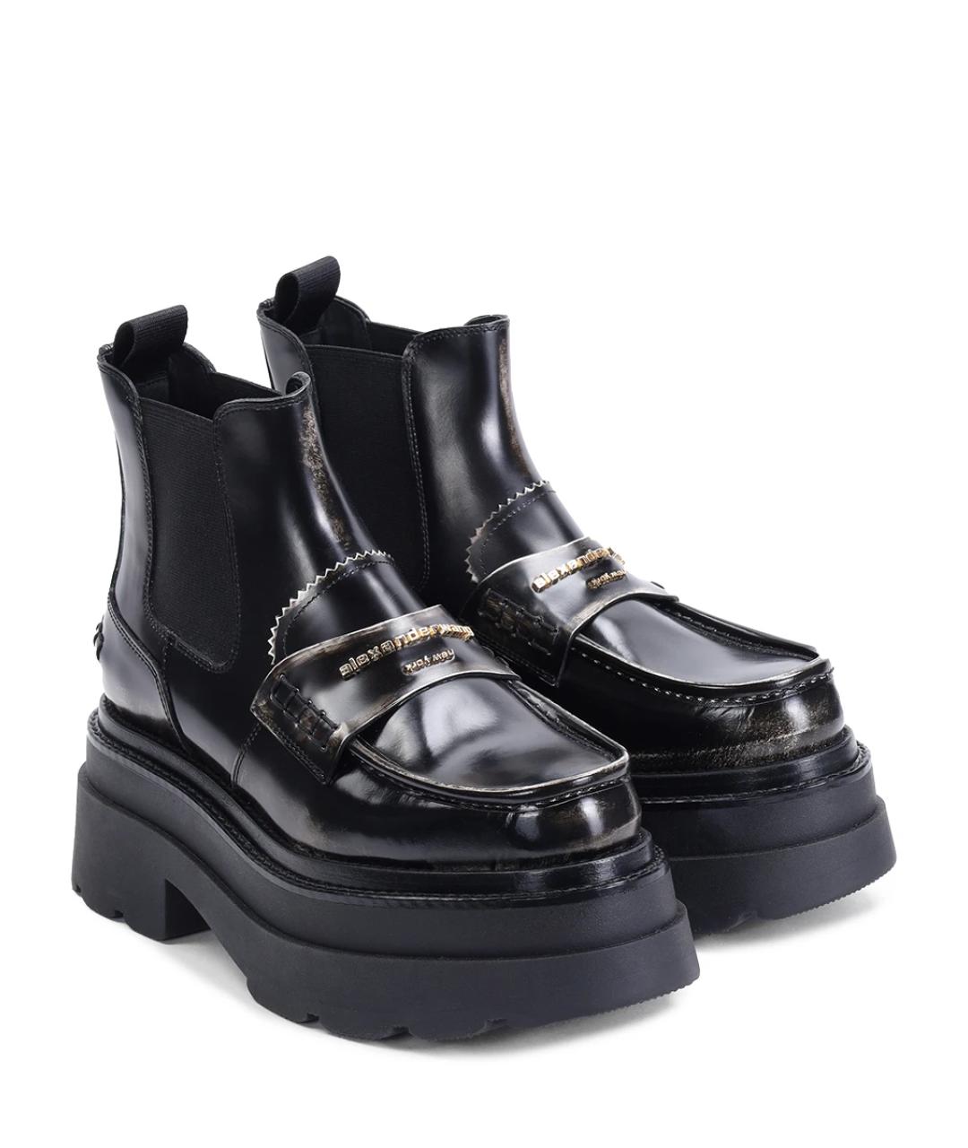 ALEXANDER WANG Черные ботинки из лакированной кожи, фото 2