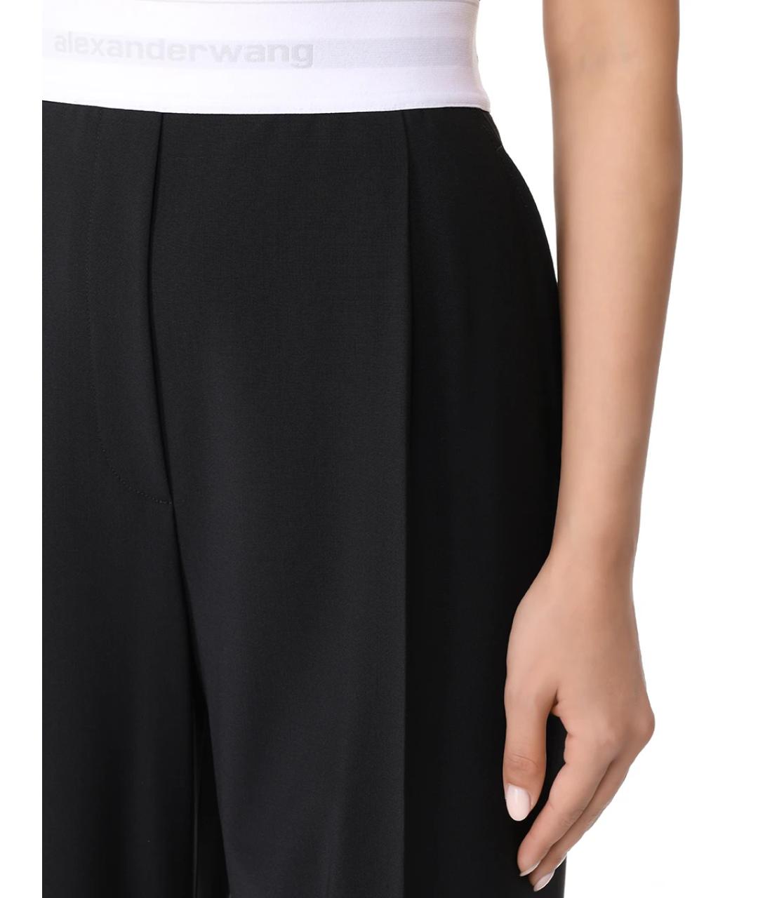 ALEXANDER WANG Черные шерстяные прямые брюки, фото 5