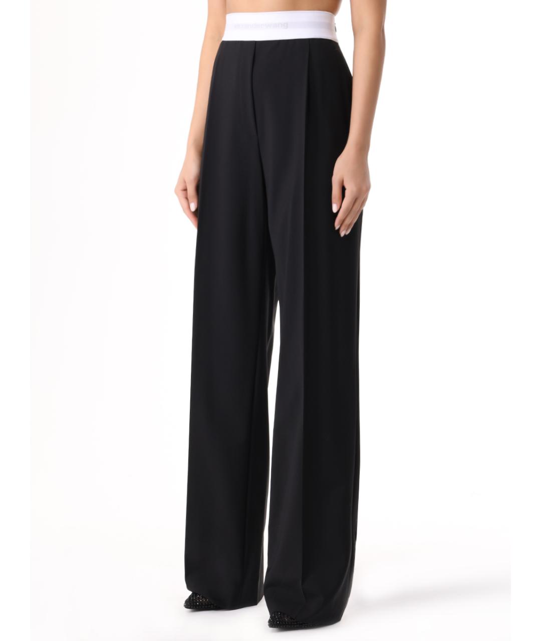 ALEXANDER WANG Черные шерстяные прямые брюки, фото 2