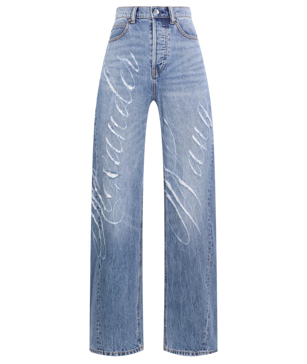ALEXANDER WANG Голубые хлопковые прямые джинсы, фото 1