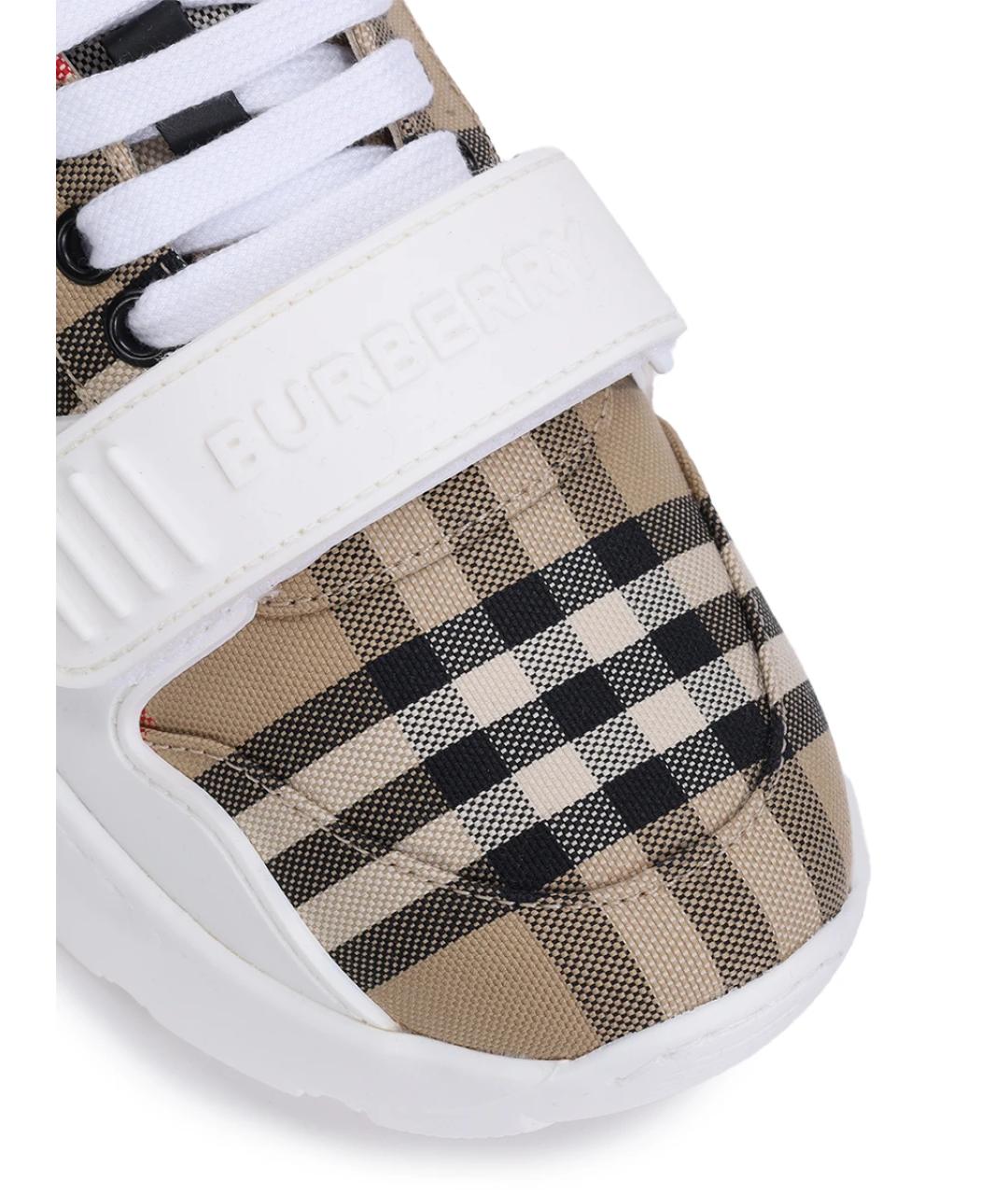 BURBERRY Мульти текстильные кроссовки, фото 4
