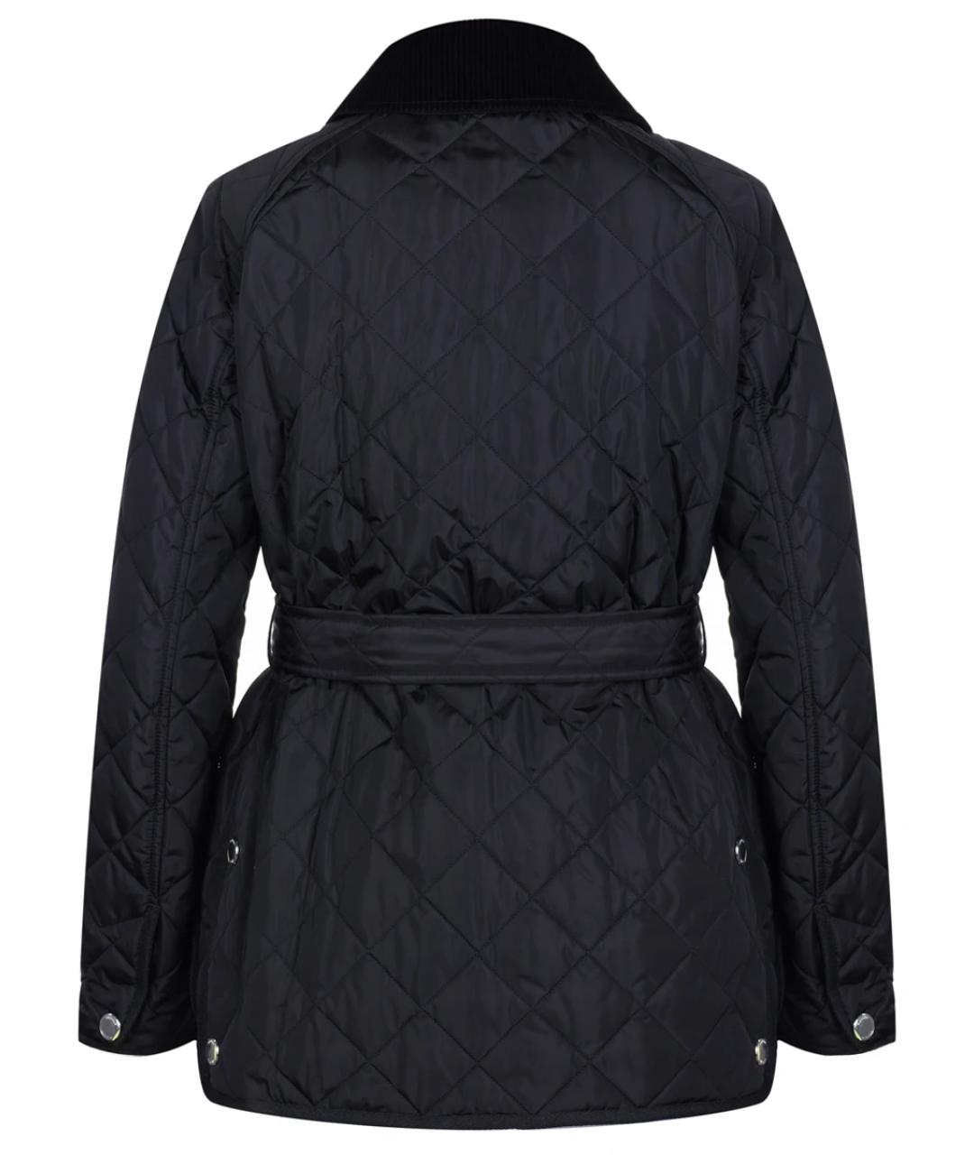 BURBERRY Черная полиамидовая куртка, фото 2