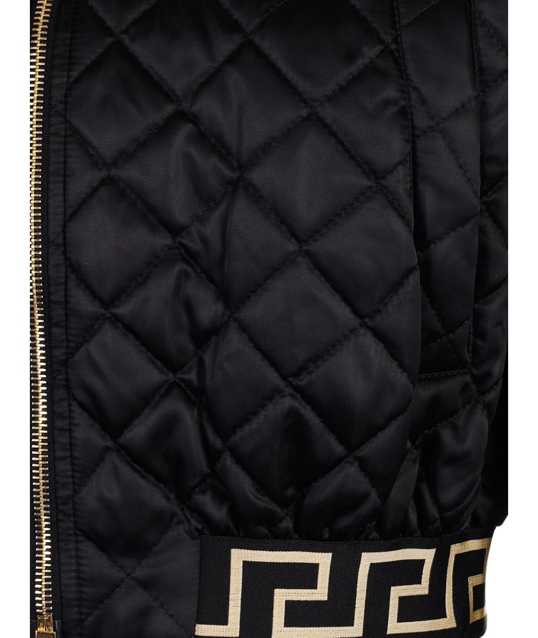 VERSACE Черная синтетическая куртка, фото 3