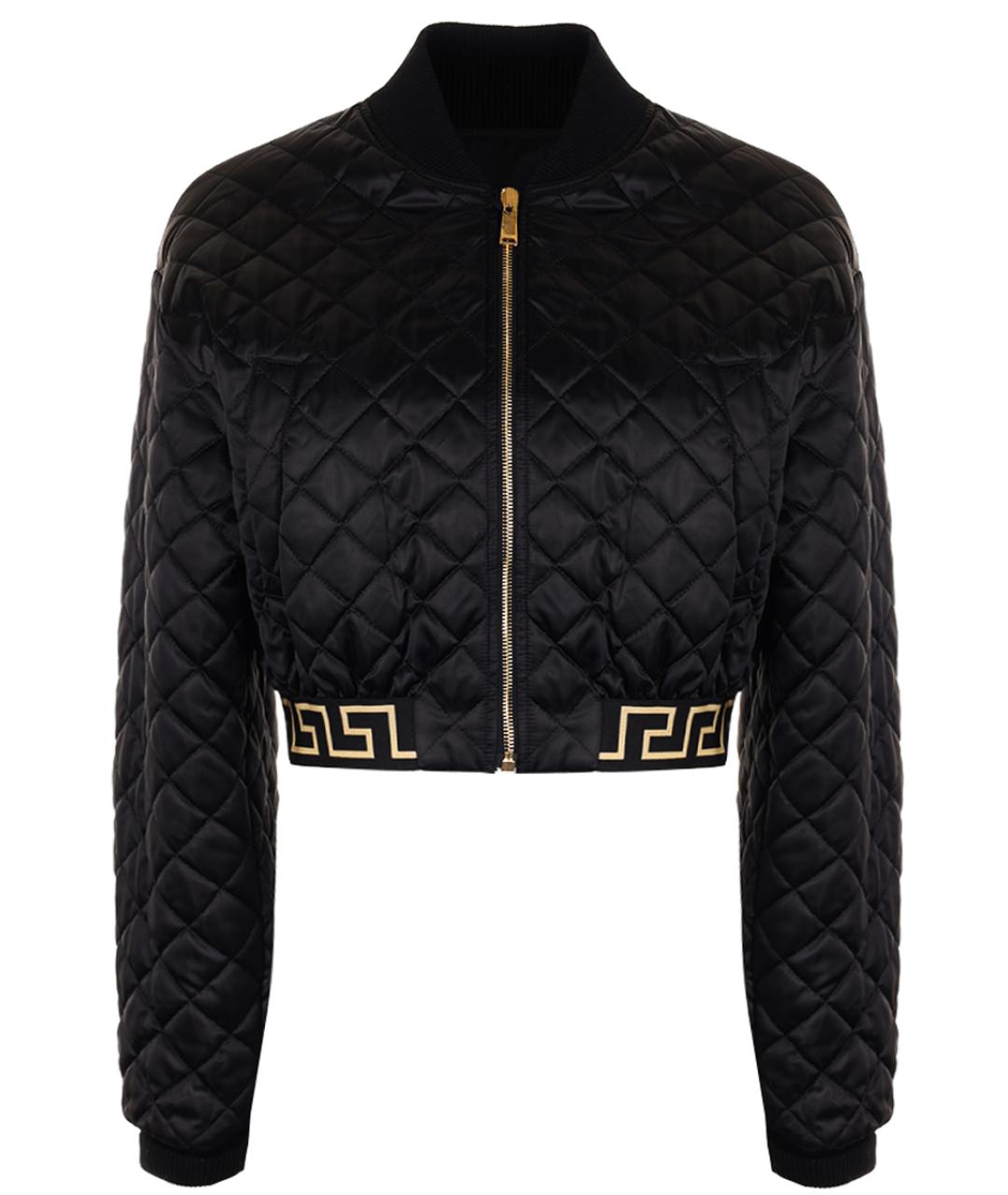 VERSACE Черная синтетическая куртка, фото 1