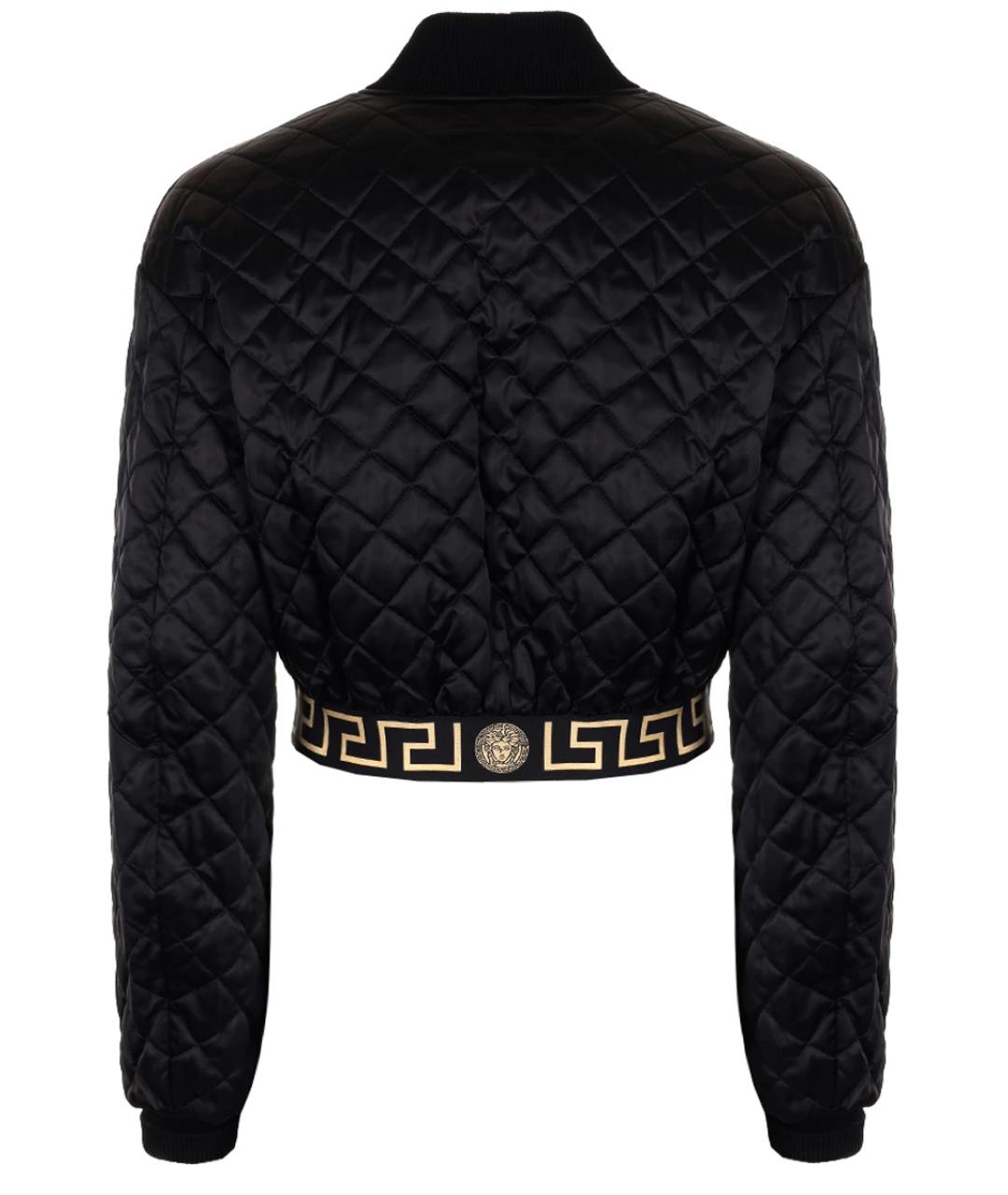 VERSACE Черная синтетическая куртка, фото 2