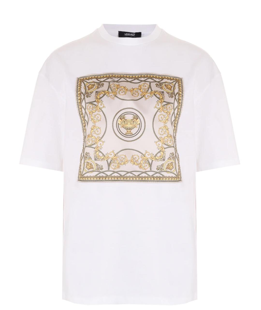 VERSACE Белая хлопковая футболка, фото 1