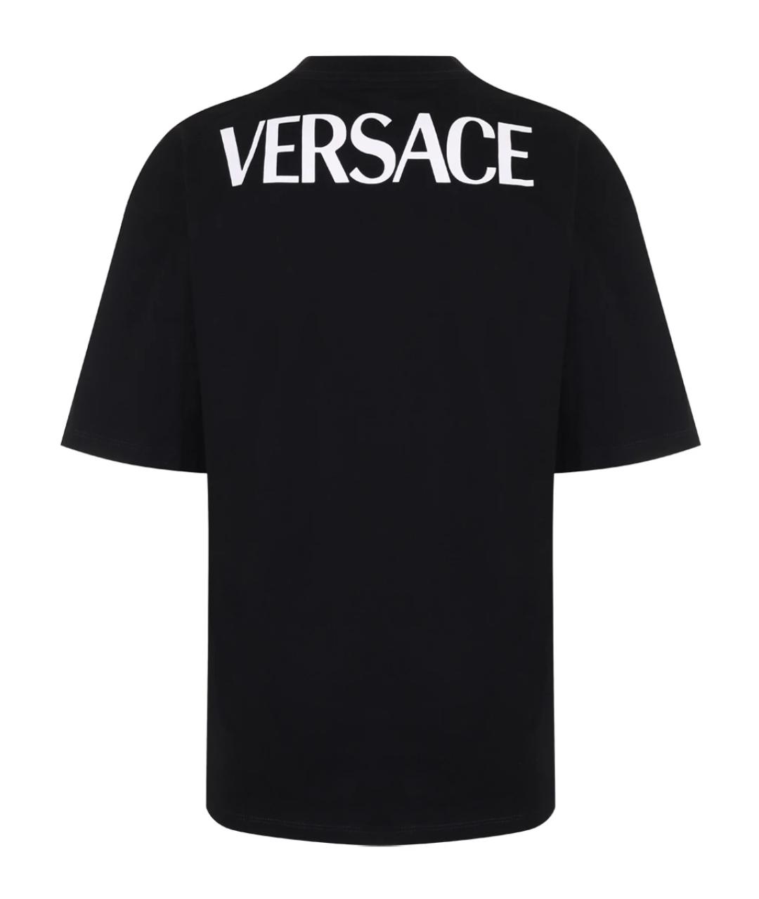 VERSACE Черная хлопковая футболка, фото 2