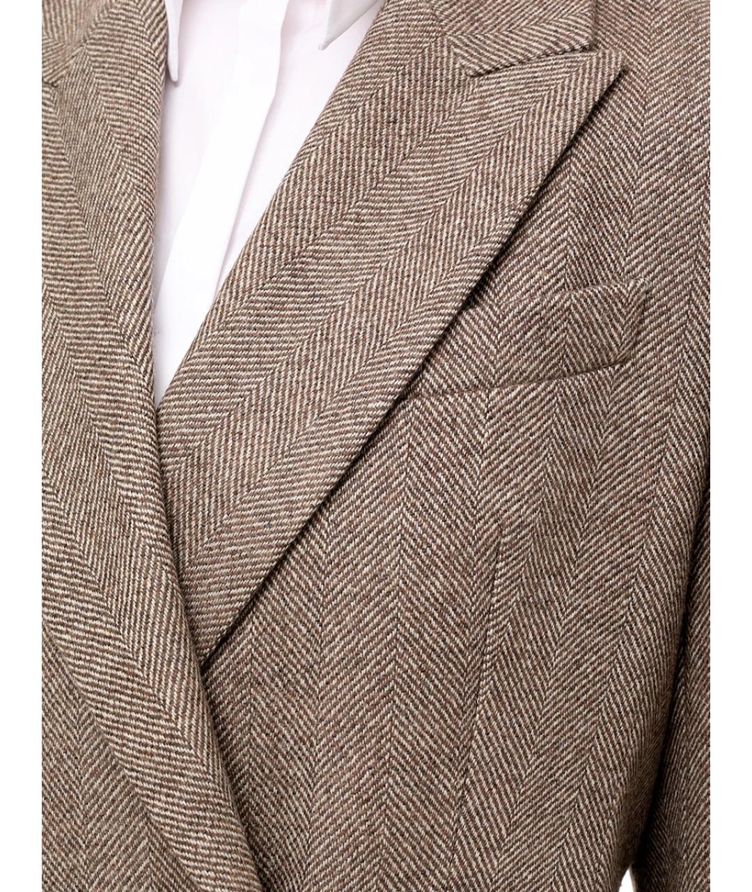 BRUNELLO CUCINELLI Серый шерстяной костюм с брюками, фото 7