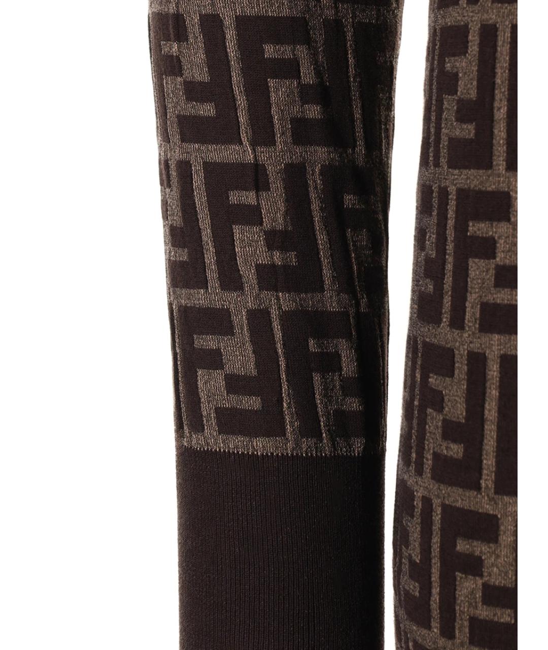 FENDI Коричневое хлопковое повседневное платье, фото 3