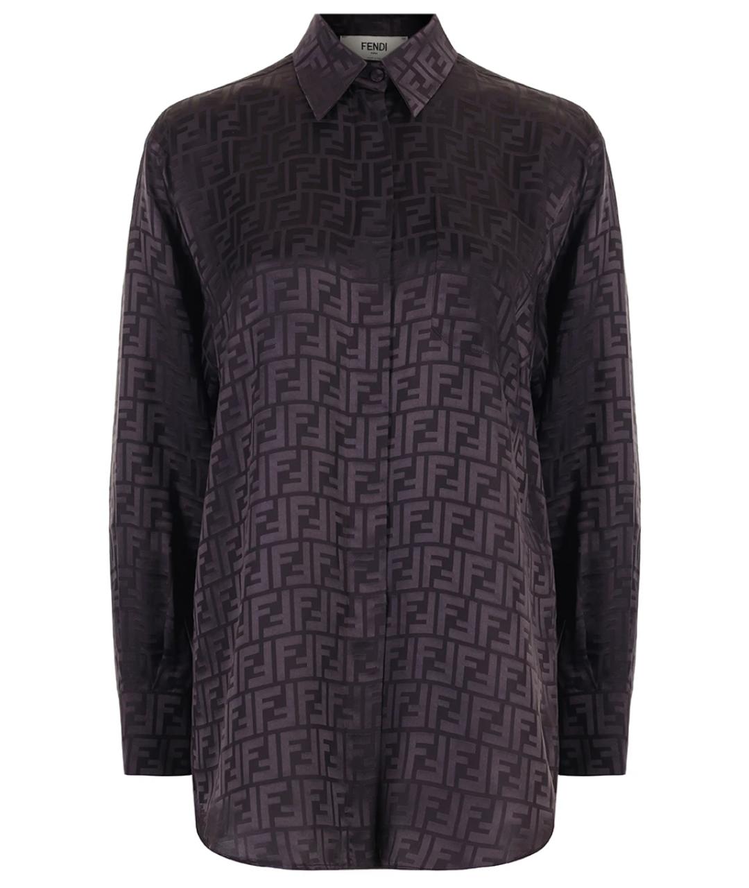 FENDI Фиолетовая шелковая рубашка, фото 1
