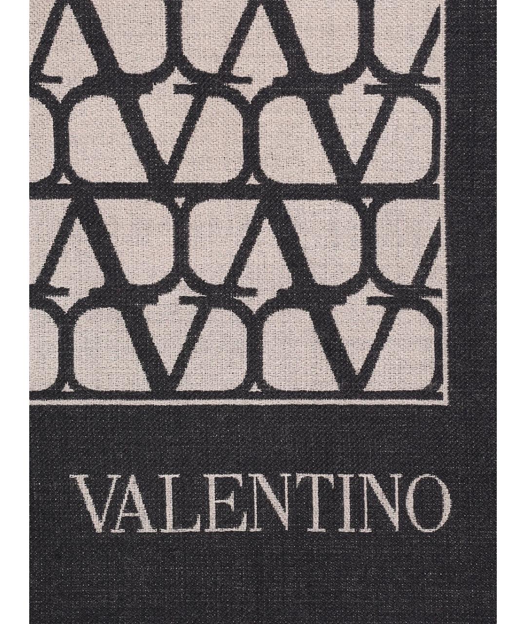 VALENTINO Бежевый шерстяной шарф, фото 2
