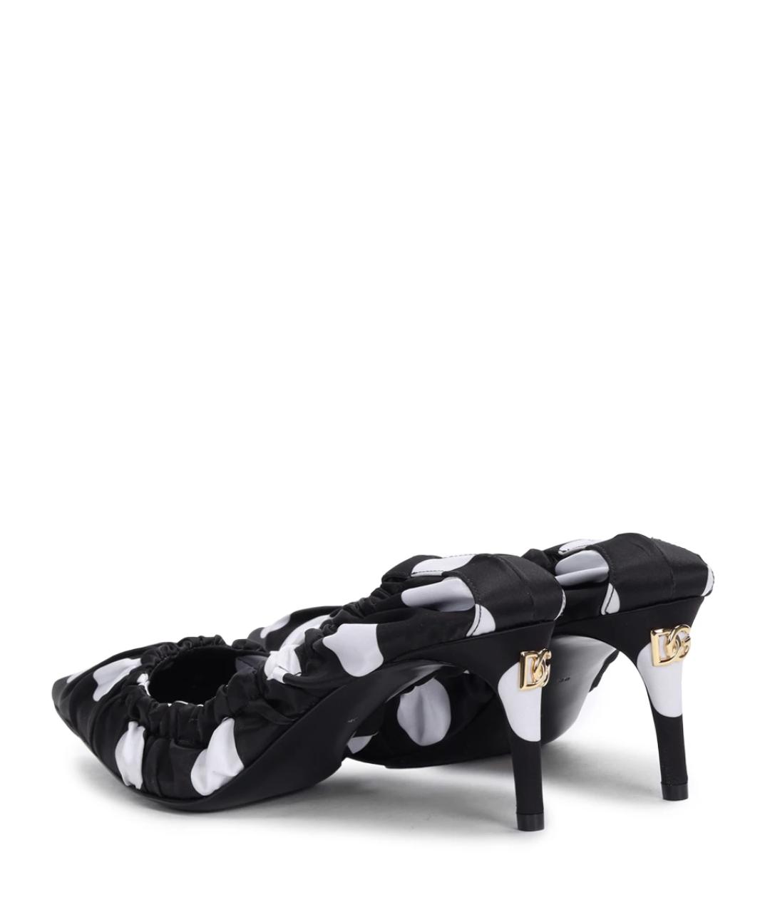 DOLCE&GABBANA Черные текстильные туфли, фото 5