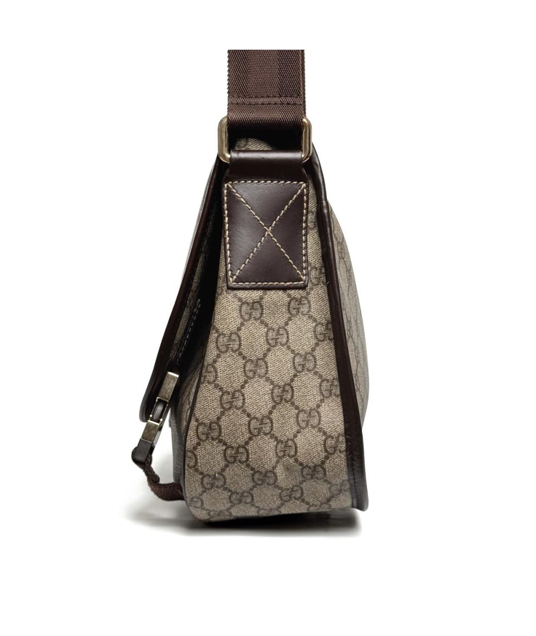 GUCCI Бежевая кожаная сумка через плечо, фото 7