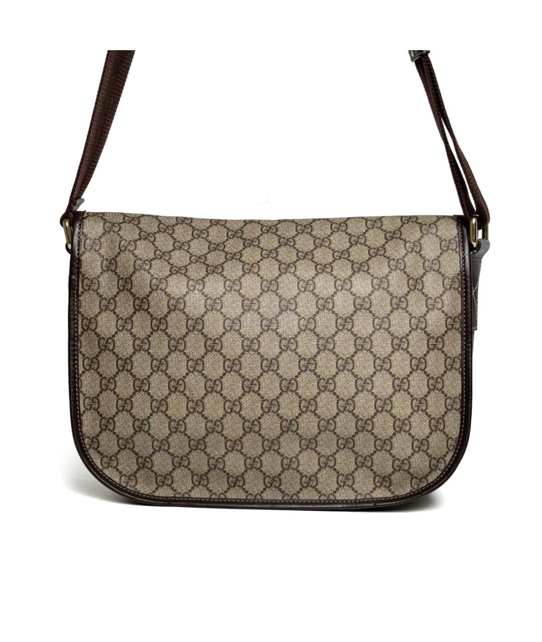 GUCCI Бежевая кожаная сумка через плечо, фото 4