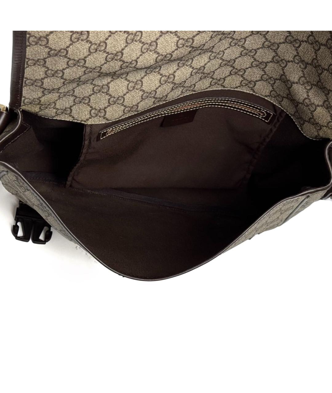 GUCCI Бежевая кожаная сумка через плечо, фото 5