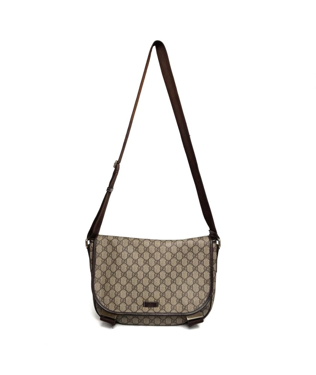 GUCCI Бежевая кожаная сумка через плечо, фото 3
