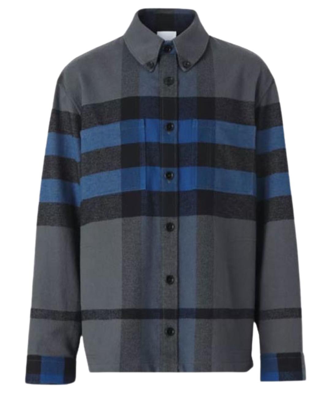 BURBERRY Серая хлопковая кэжуал рубашка, фото 1