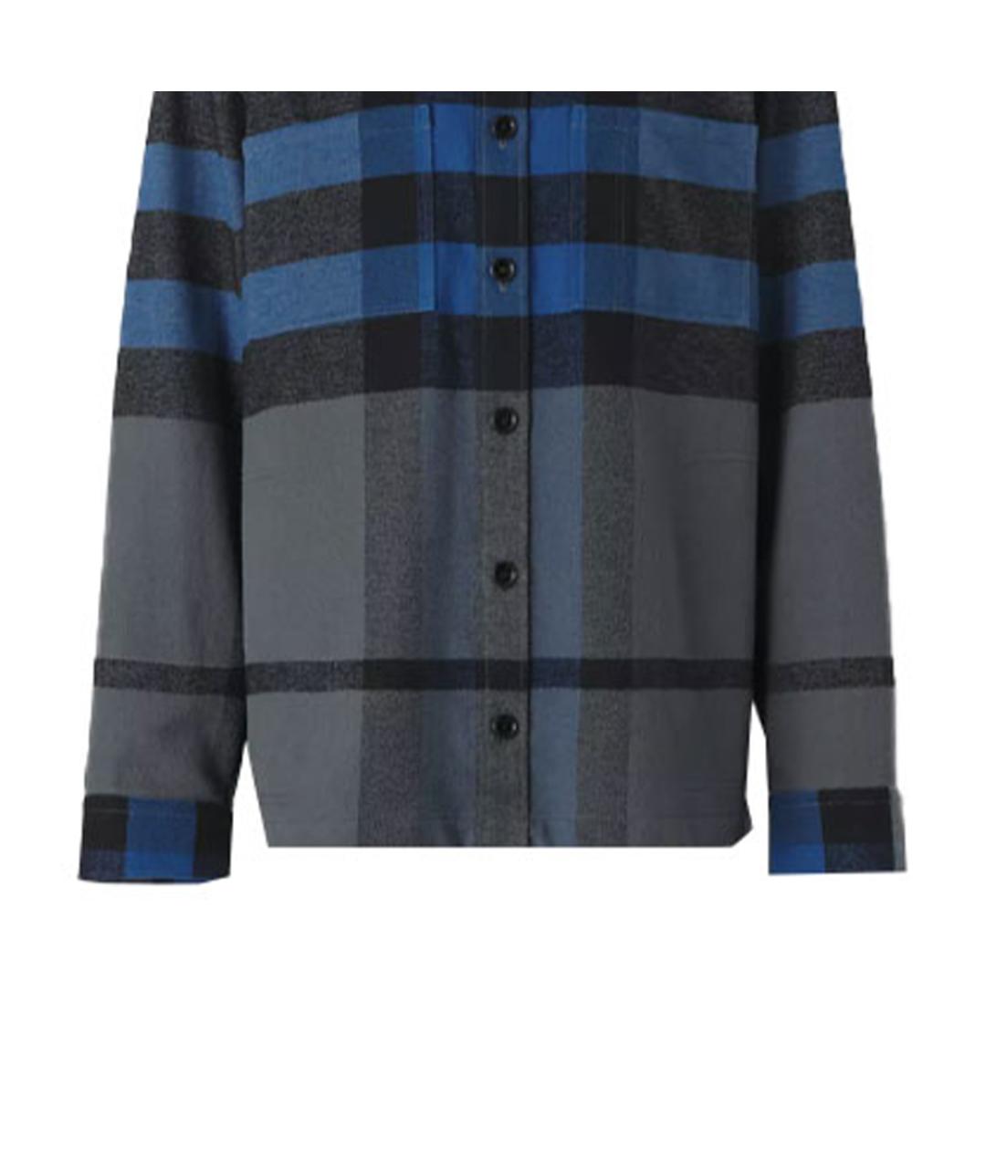 BURBERRY Серая хлопковая кэжуал рубашка, фото 3
