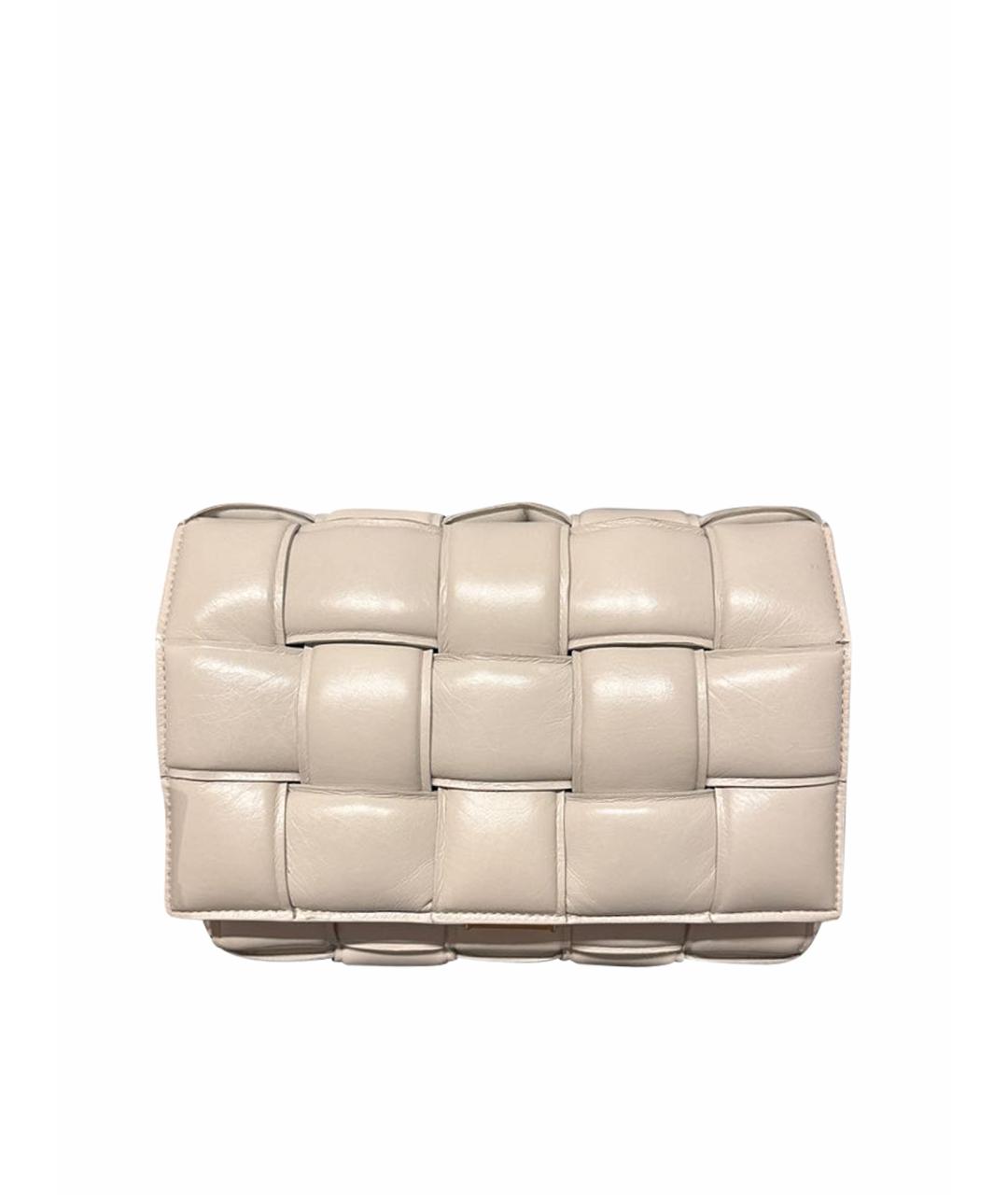 BOTTEGA VENETA Бежевая кожаная сумка через плечо, фото 1