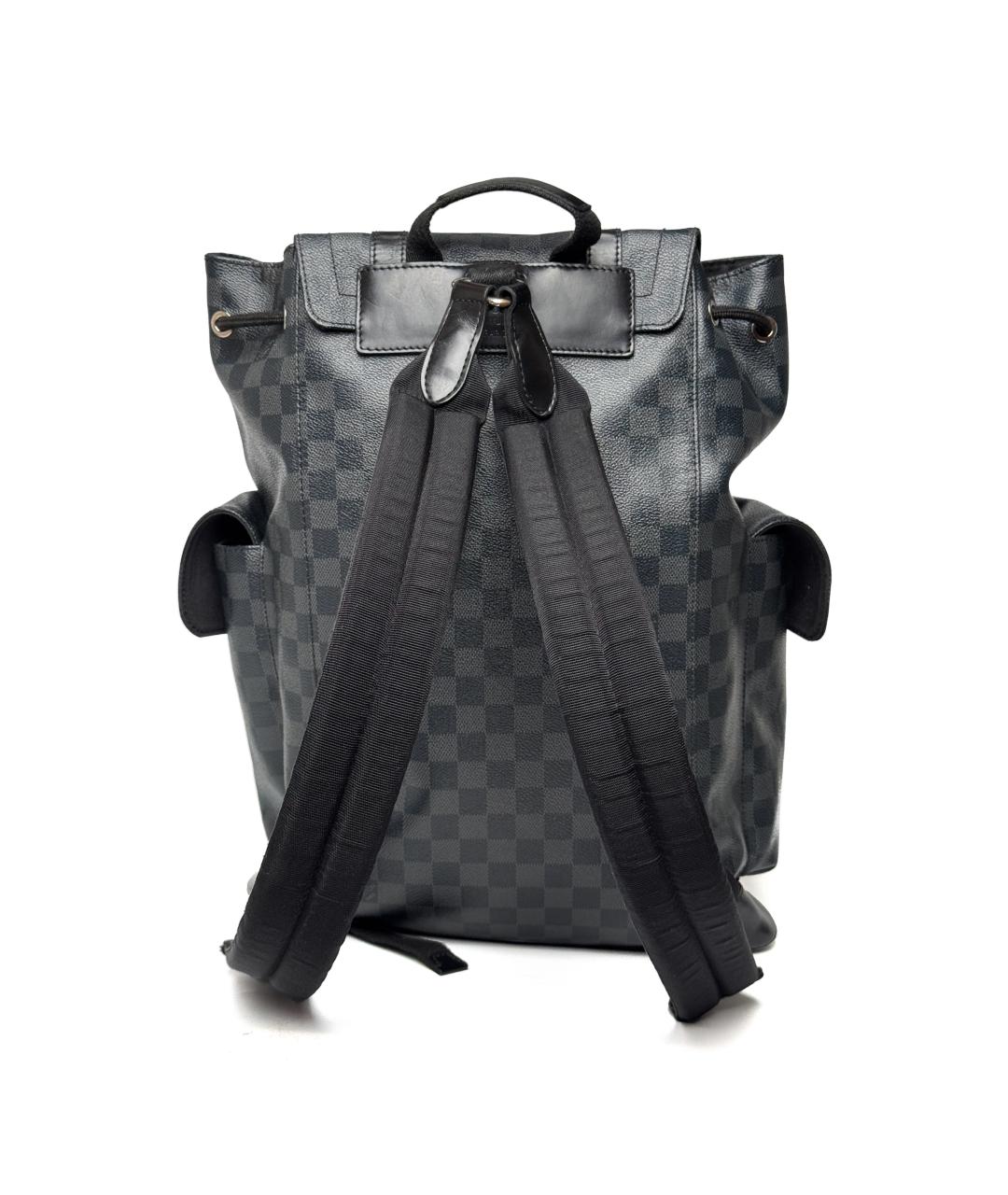 LOUIS VUITTON Черный кожаный рюкзак, фото 2