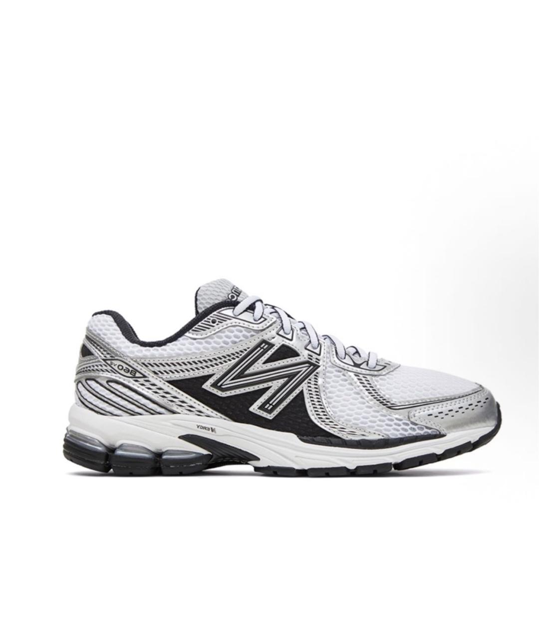 NEW BALANCE Серебряные текстильные низкие кроссовки / кеды, фото 9