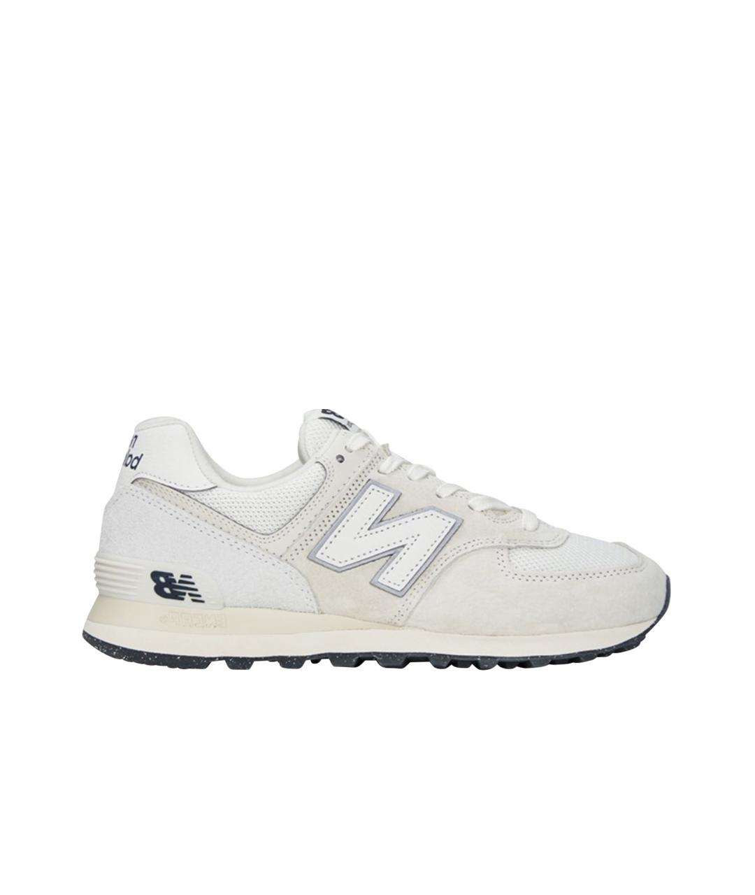 NEW BALANCE Белые замшевые кроссовки, фото 1