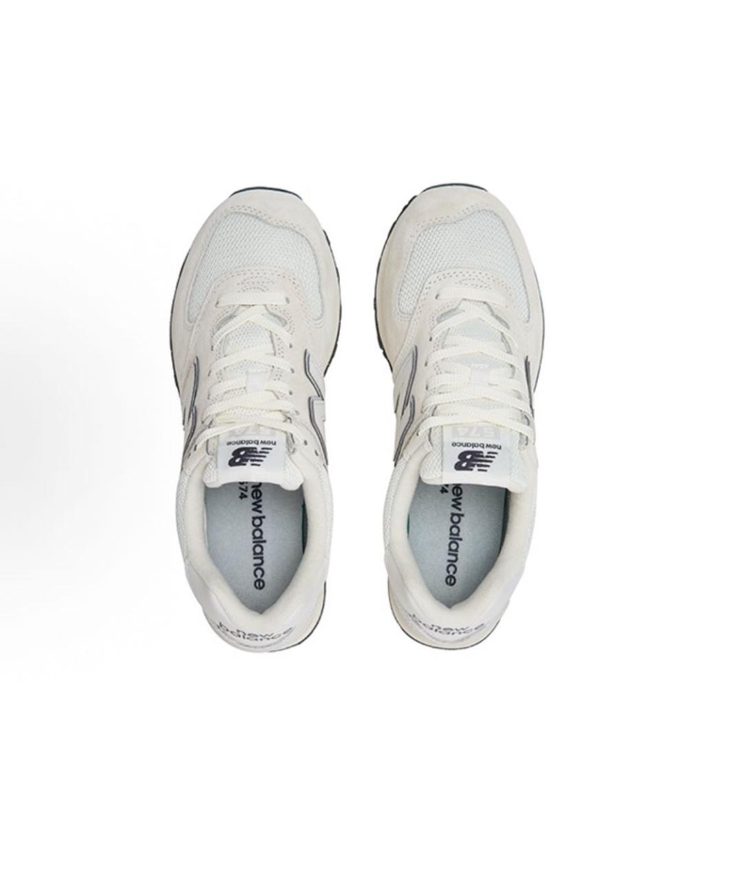 NEW BALANCE Белые замшевые кроссовки, фото 3