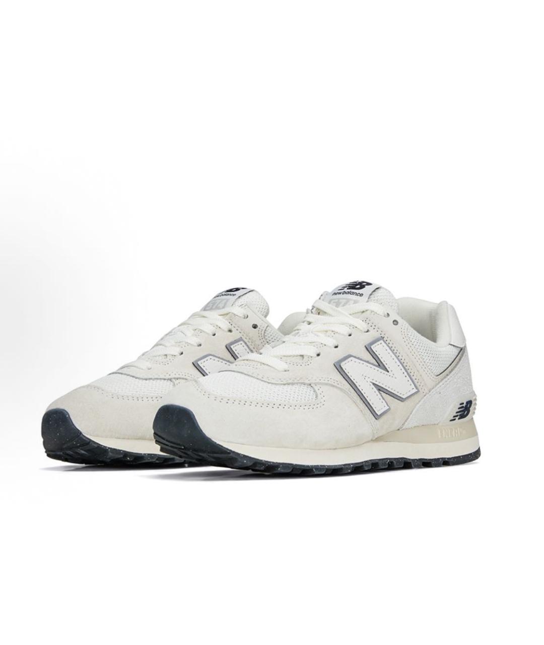 NEW BALANCE Белые замшевые кроссовки, фото 2