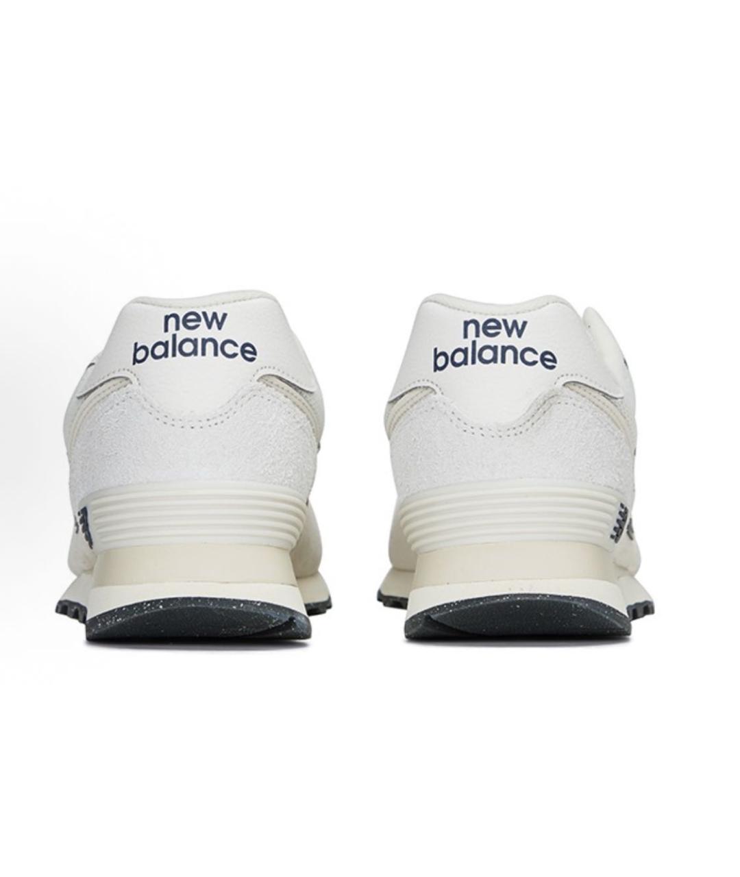 NEW BALANCE Белые замшевые кроссовки, фото 4