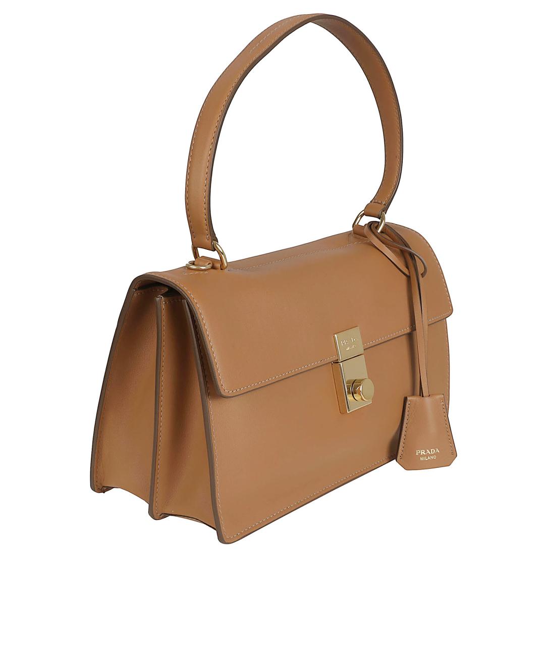 PRADA Коричневая кожаная сумка через плечо, фото 4