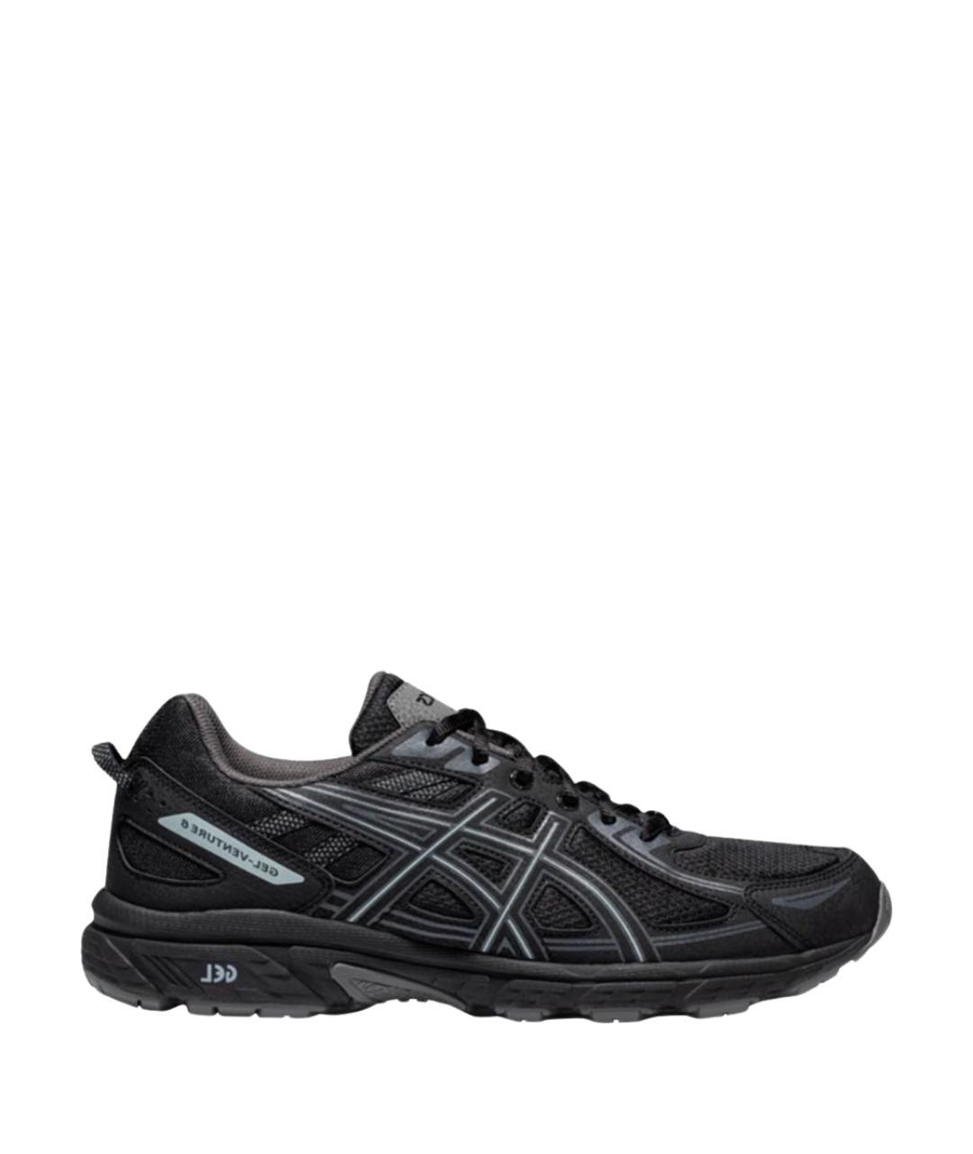 ASICS Черные текстильные низкие кроссовки / кеды, фото 1