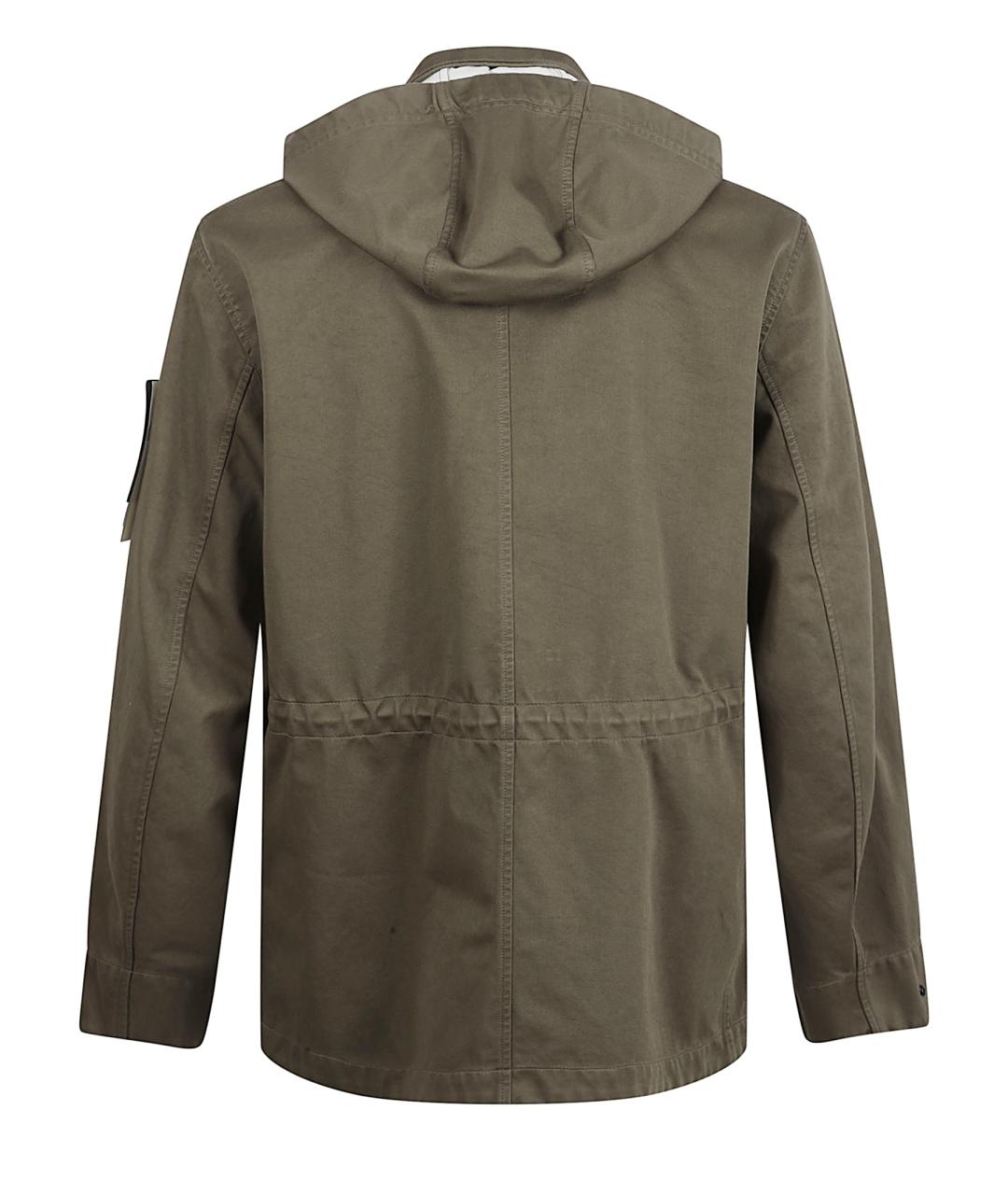 STONE ISLAND Хаки хлопковая куртка, фото 3
