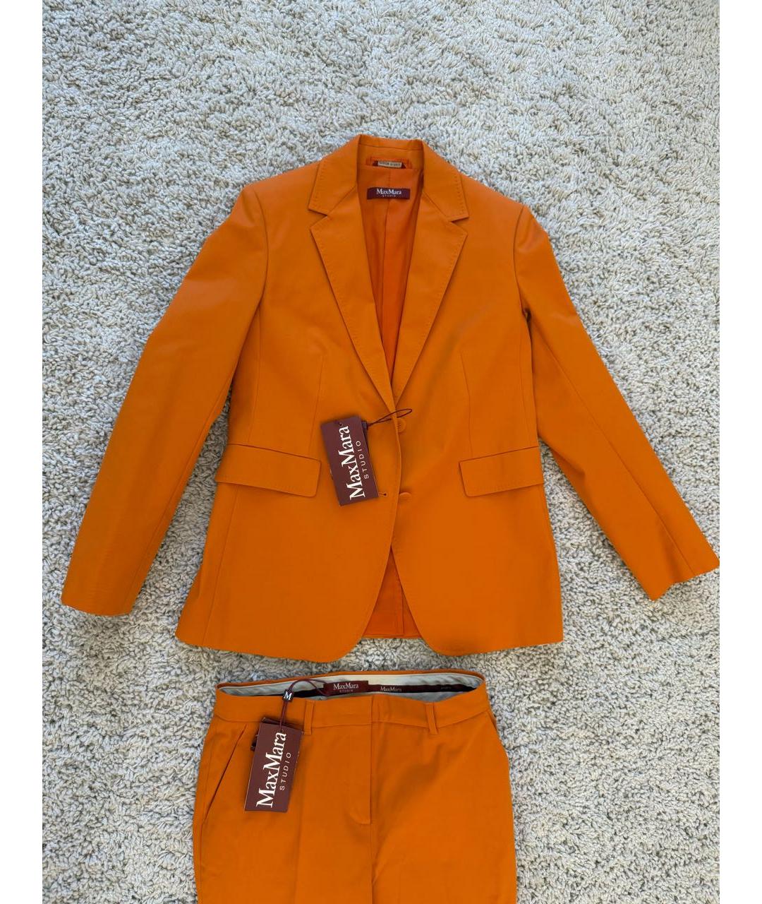MAX MARA STUDIO Оранжевый костюм с брюками, фото 3