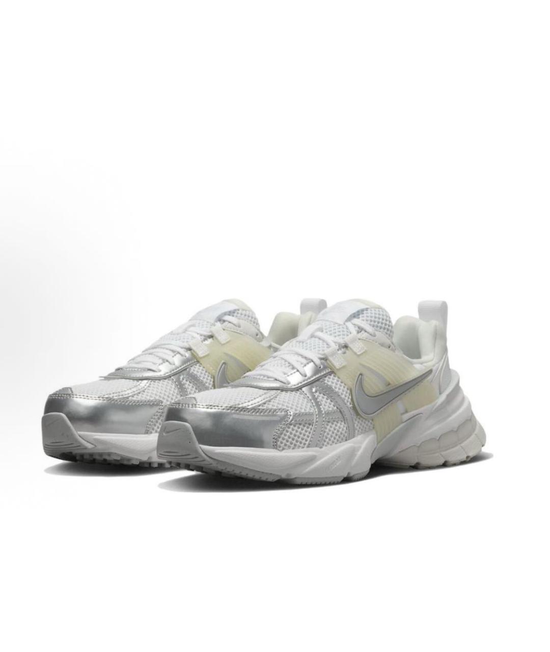 NIKE Белые текстильные низкие кроссовки / кеды, фото 2