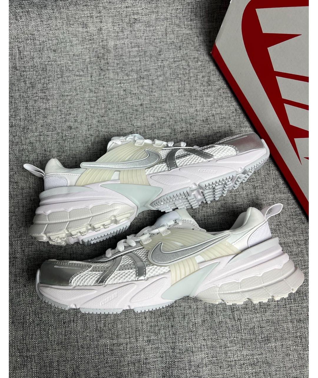 NIKE Белые текстильные низкие кроссовки / кеды, фото 8
