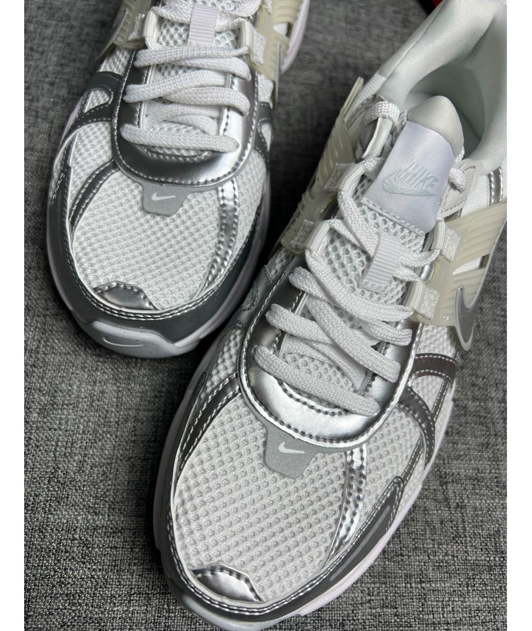 NIKE Белые текстильные низкие кроссовки / кеды, фото 6