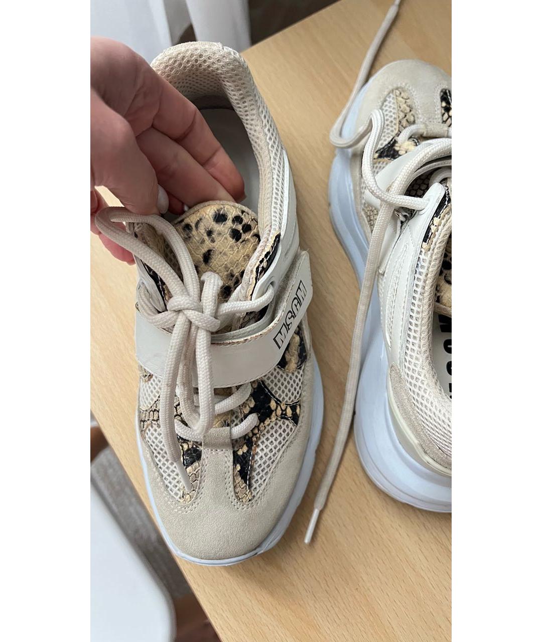 MSGM Бежевые замшевые кроссовки, фото 6