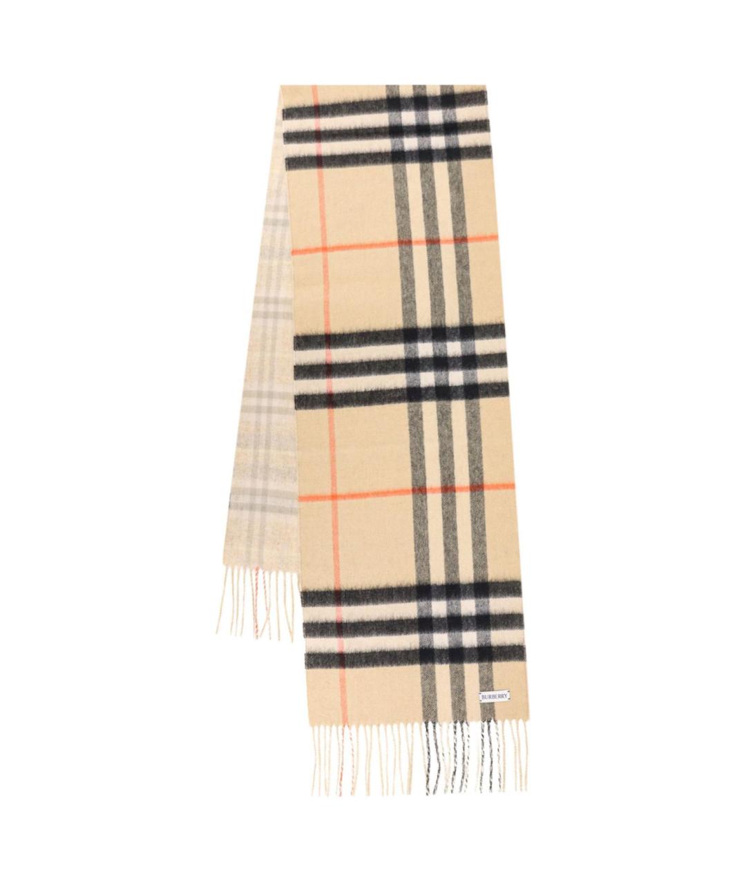 BURBERRY Бежевый кашемировый шарф, фото 2