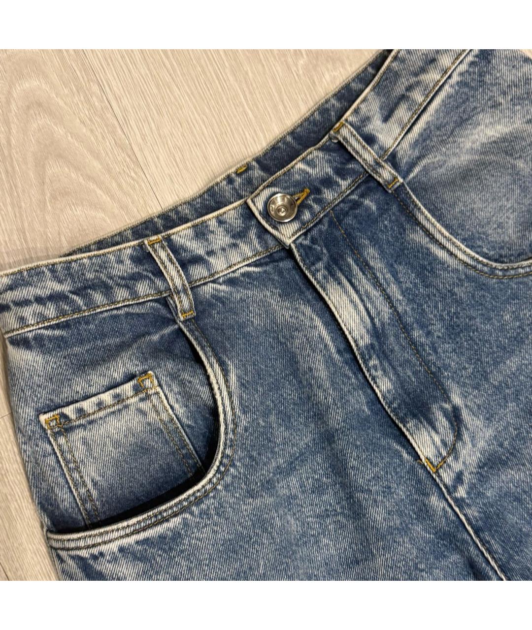 MAISON MARGIELA Синие хлопковые джинсы клеш, фото 6