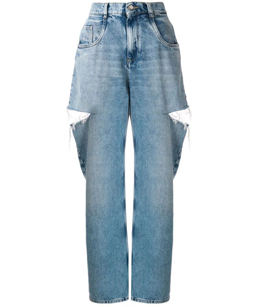 MAISON MARGIELA Синие хлопковые джинсы клеш, фото 10