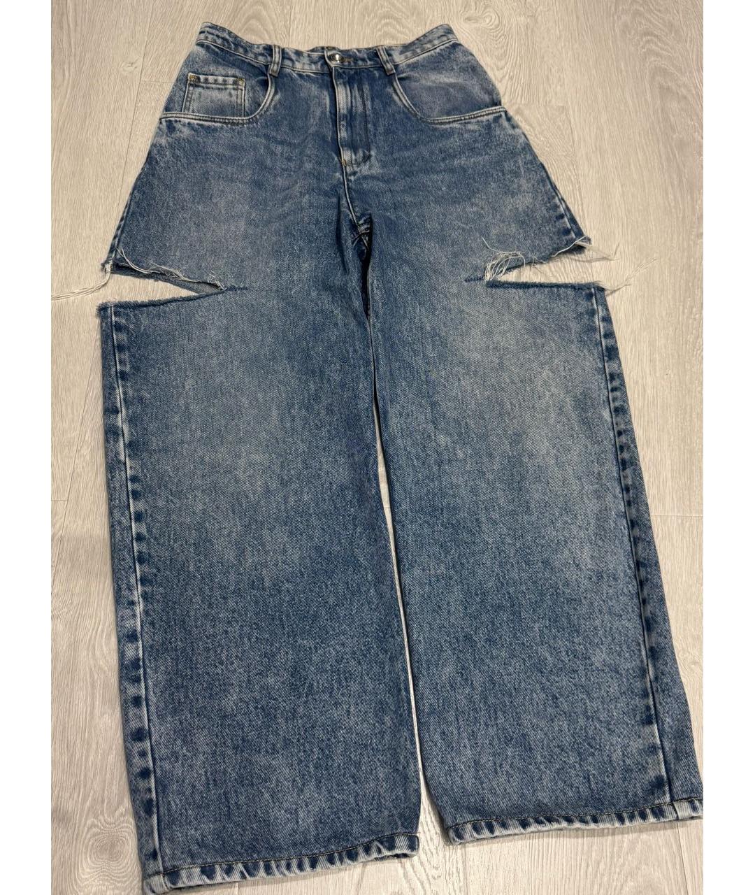 MAISON MARGIELA Синие хлопковые джинсы клеш, фото 4