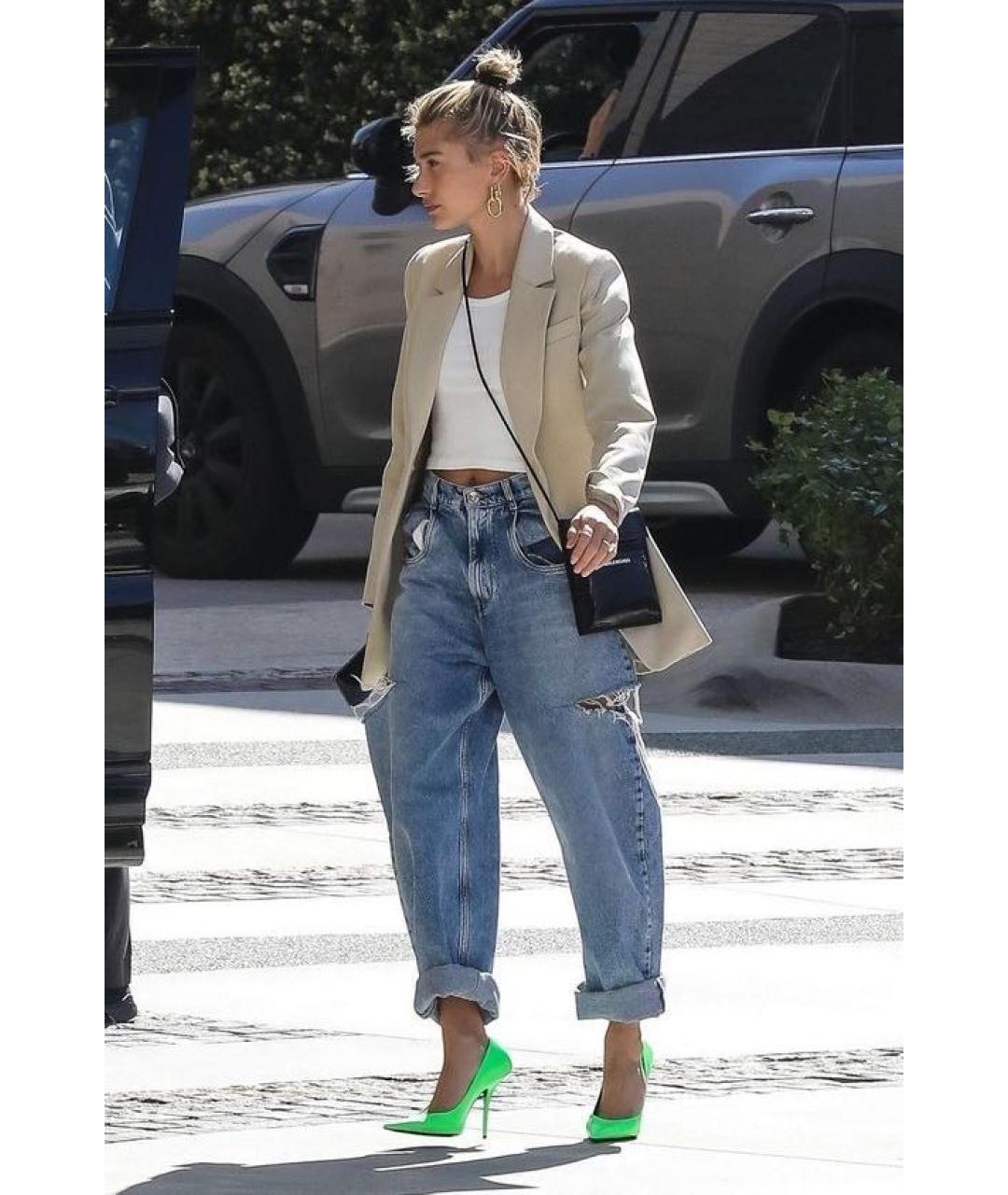 MAISON MARGIELA Синие хлопковые джинсы клеш, фото 3