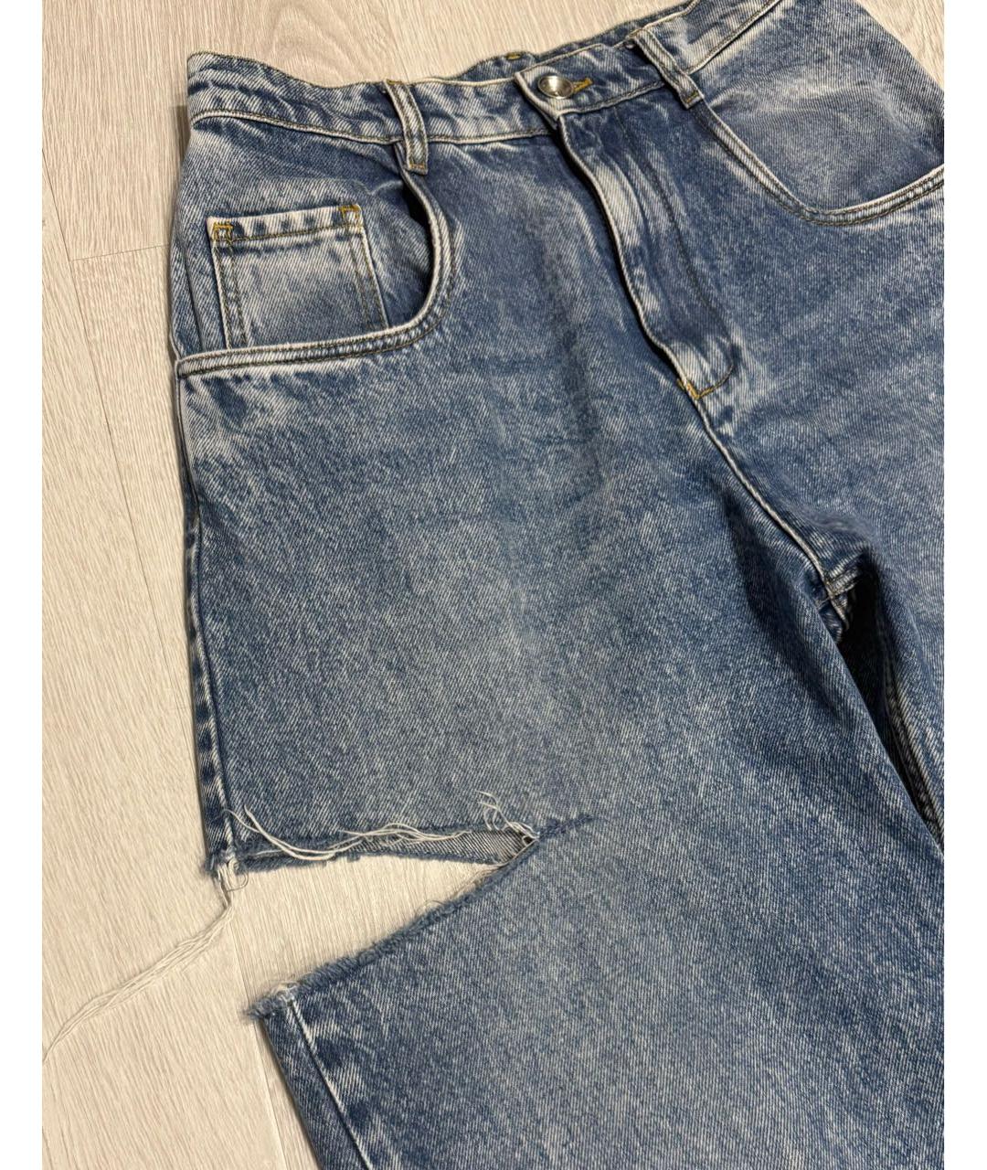 MAISON MARGIELA Синие хлопковые джинсы клеш, фото 5