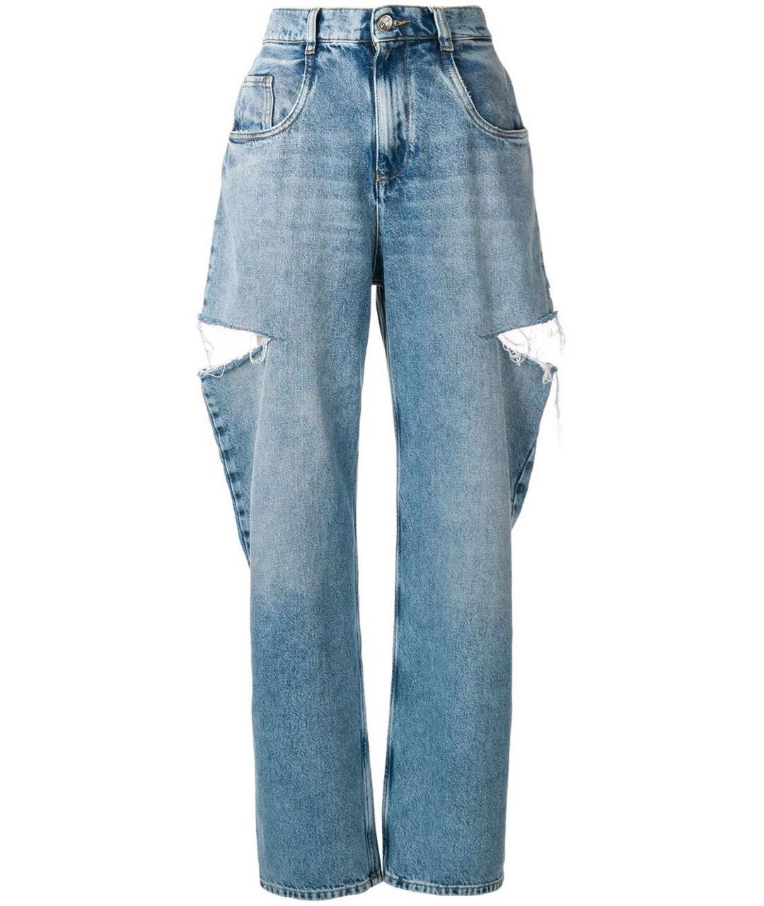 MAISON MARGIELA Синие хлопковые джинсы клеш, фото 9