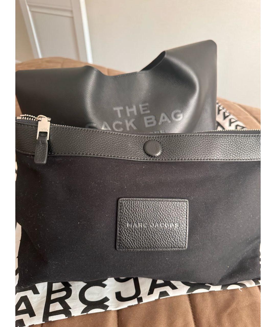 MARC JACOBS Черная кожаная сумка тоут, фото 4